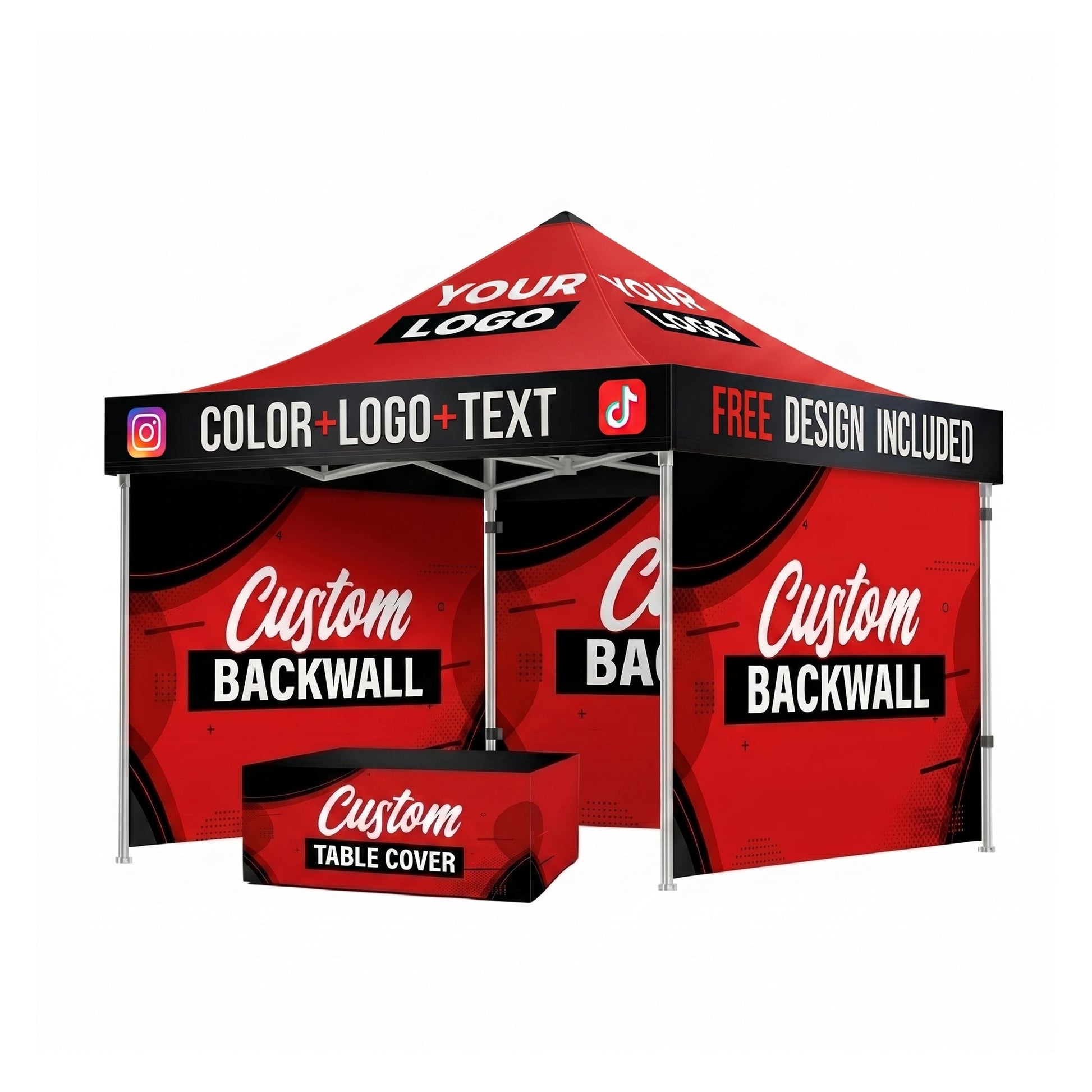 Canopy + Backwalls (3) + Table Cover