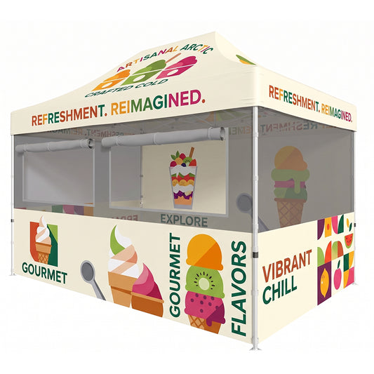 10x15 Custom Food Vendor Full Tent