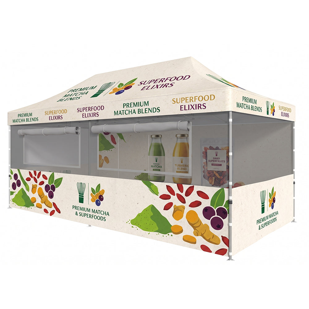 10x20 Custom Food Vendor Full Tent