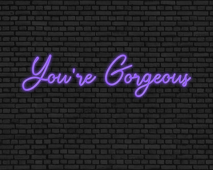 You're Gorgeous Neon Sign