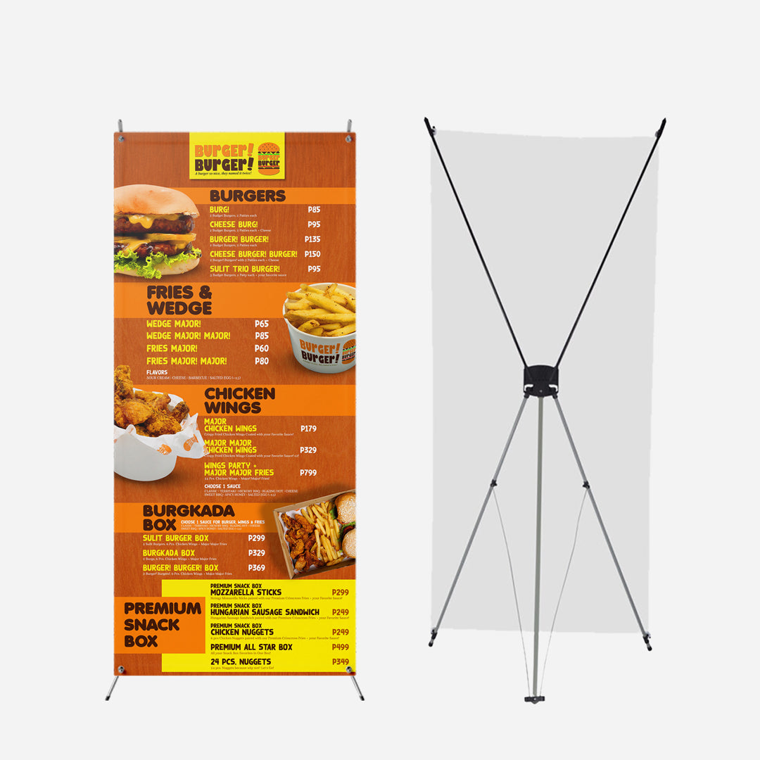 Custom X Stand Banner Display