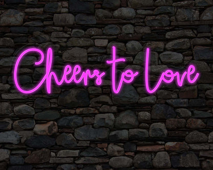 Cheers to Love Neon Sign