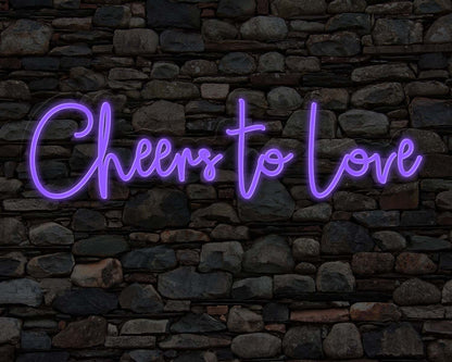 Cheers to Love Neon Sign