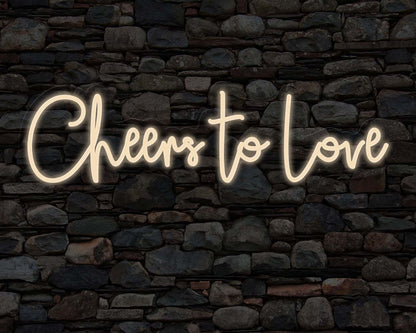 Cheers to Love Neon Sign
