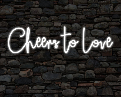 Cheers to Love Neon Sign