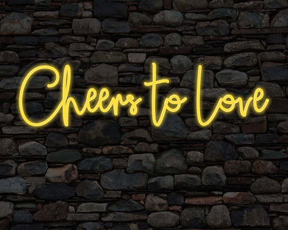 Cheers to Love Neon Sign