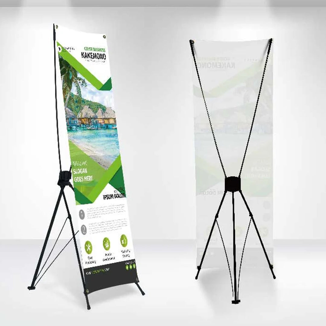 Custom X Stand Banner Display