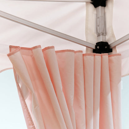 10x10 Tent with Scalloped Valances and Curtains