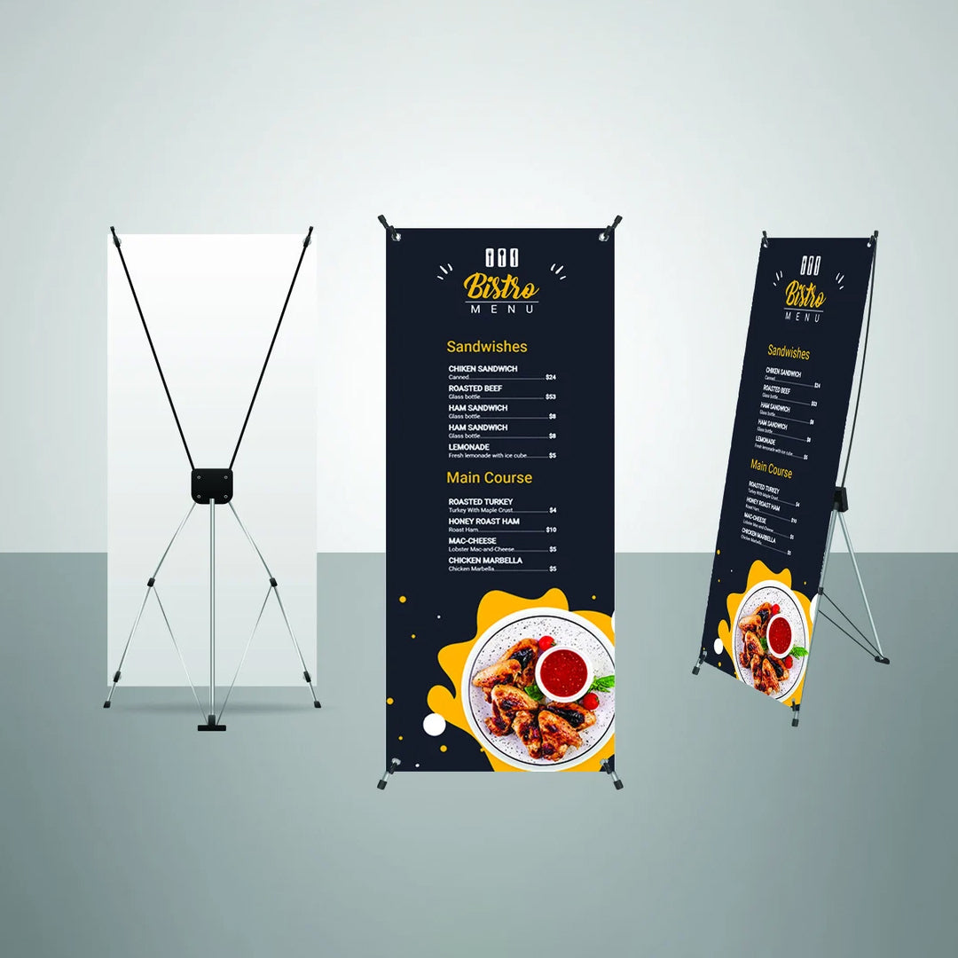 Custom X Stand Banner Display