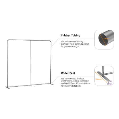 Custom Straight Tension Fabric Display (Round Corners)