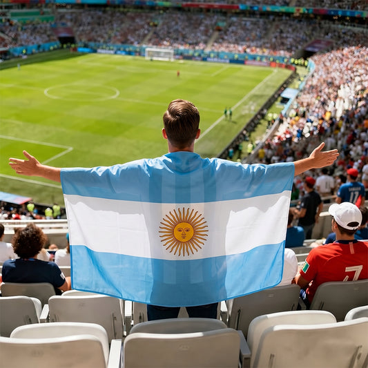 Argentina Flag Body Cape with Sleeves