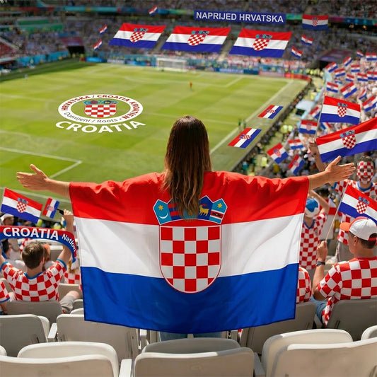Croatia Flag Body Cape with Sleeves