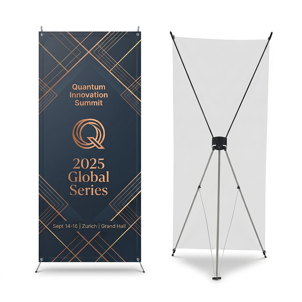 Custom X Stand Banner Display