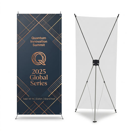 Custom X Stand Banner Display