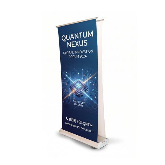 Deluxe Wide Base Double-screen Roll Up Banner Stands