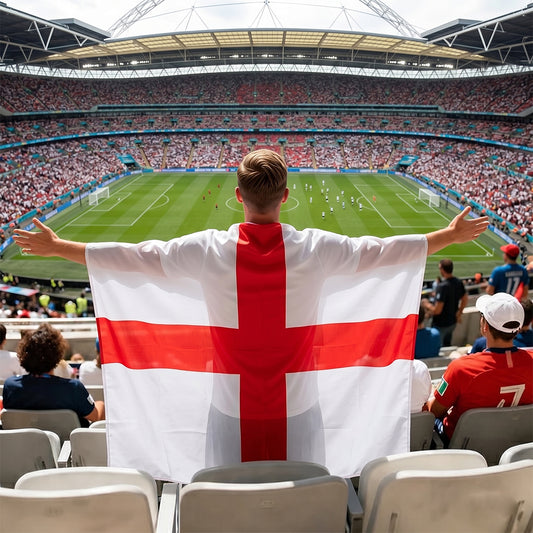 England Flag Body Cape with Sleeves