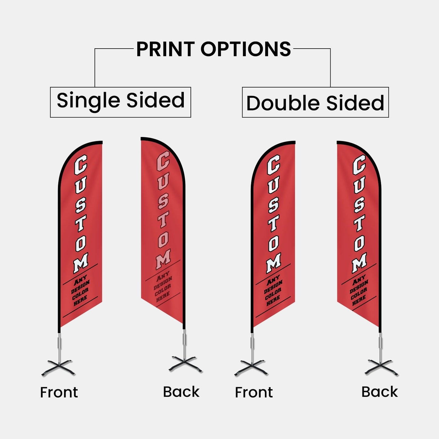 Custom Angled Advertising Flag