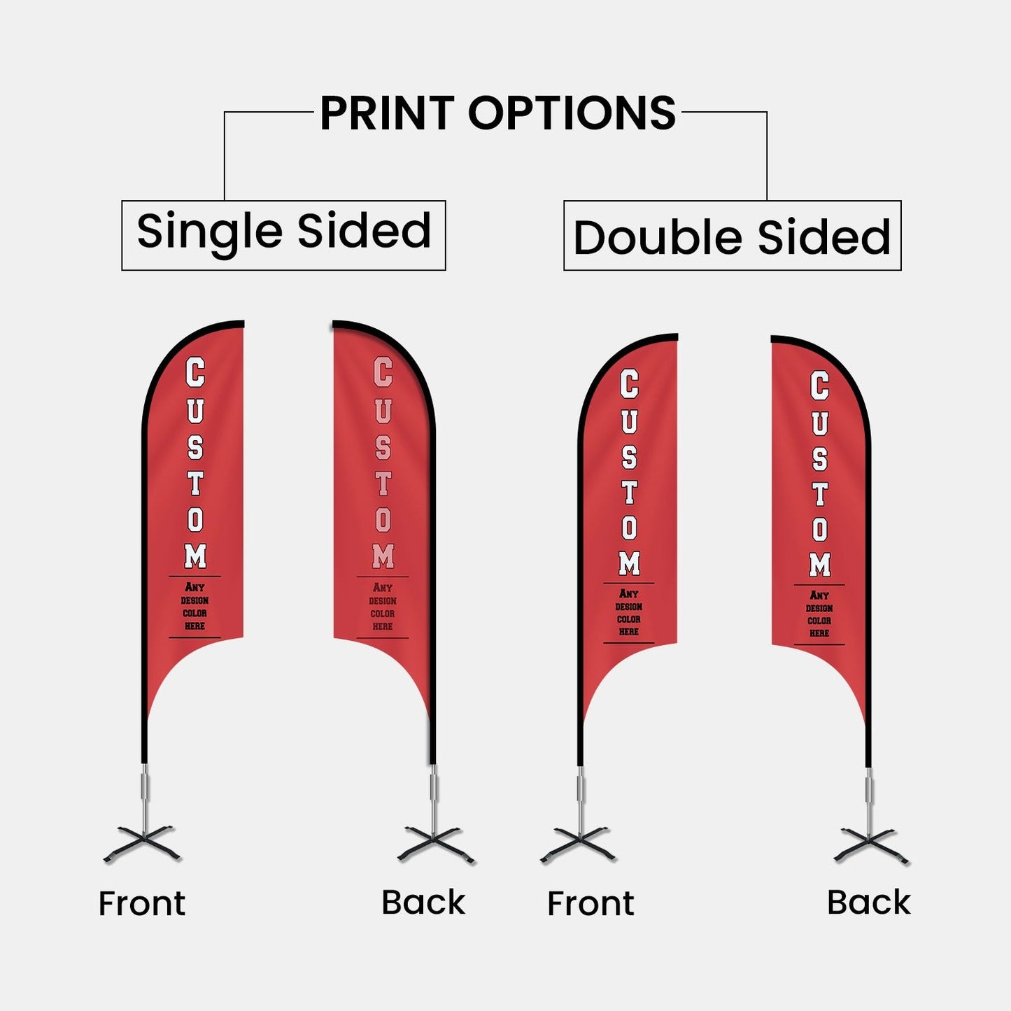 Custom Concave Advertising Flag