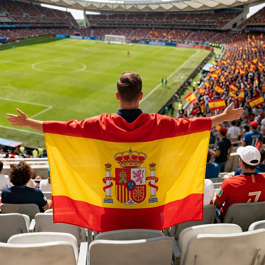 Spain Flag Body Cape with Sleeves