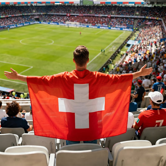Switzerland Flag Body Cape with Sleeves