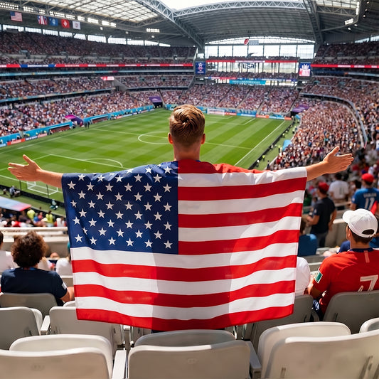 USA Flag Body Cape with Sleeves